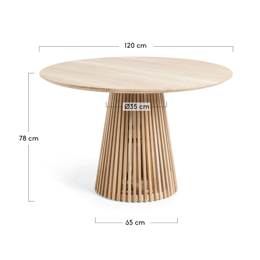 Irene 120cm Natural Dining Table