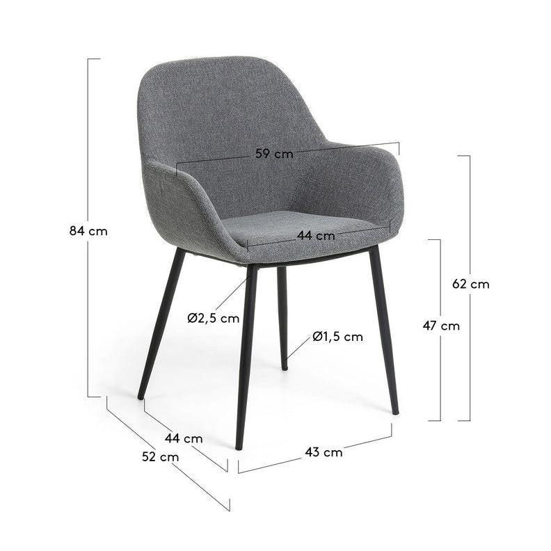 Kondor Dark Grey Dining Chair