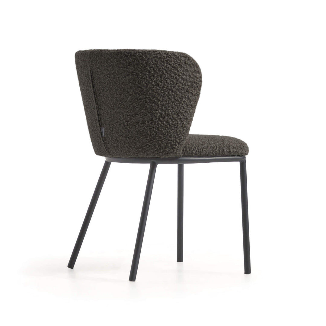 Celene Dark Grey Boucle Dining Chair