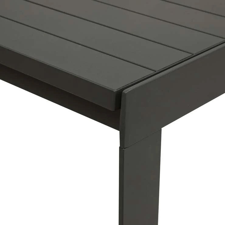 Pier Slatted Black Extension Table