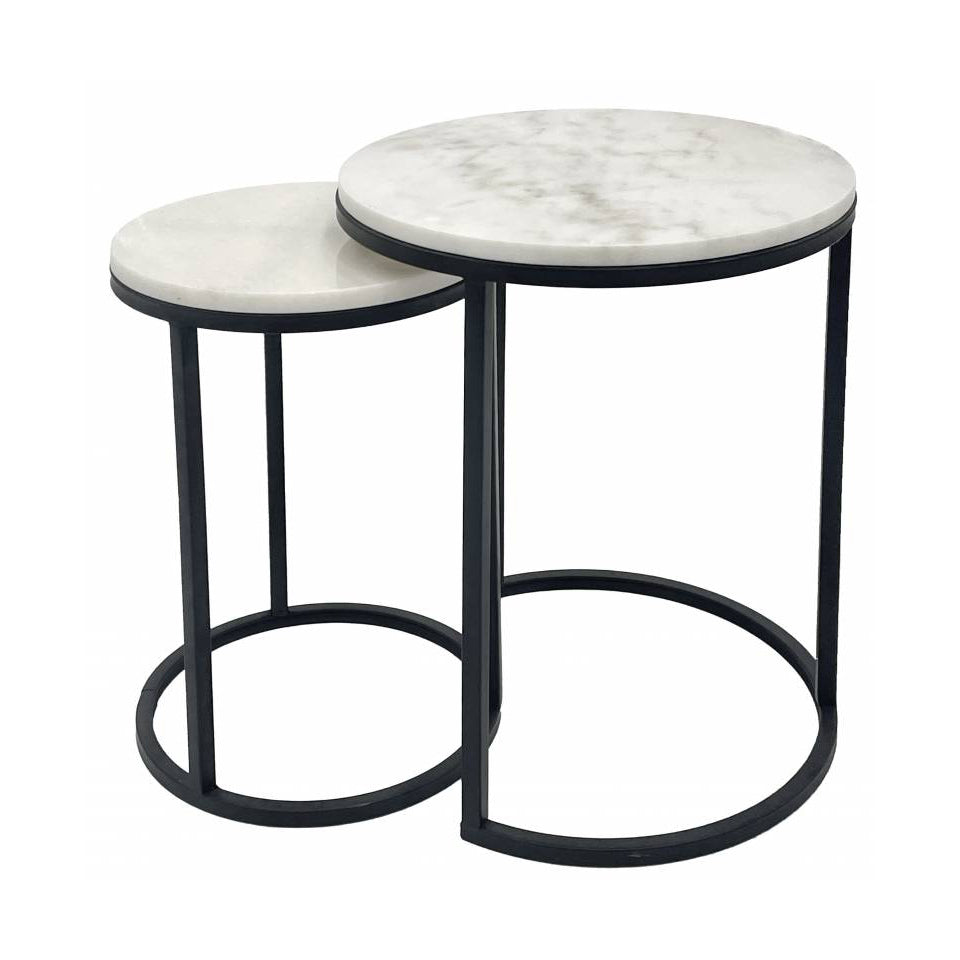 Benita Marble Side Tables S/2