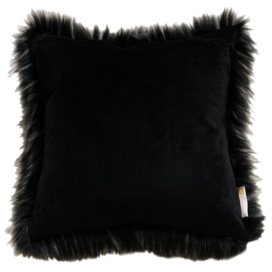 Ebony Plume Faux Fur Cushions