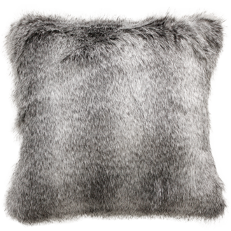 Grey Wolf Faux Fur Cushions