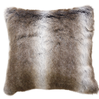 Striped Elk Faux Fur Cushion