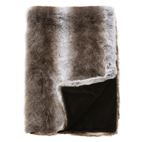 Striped Elk Faux Fur Cushion