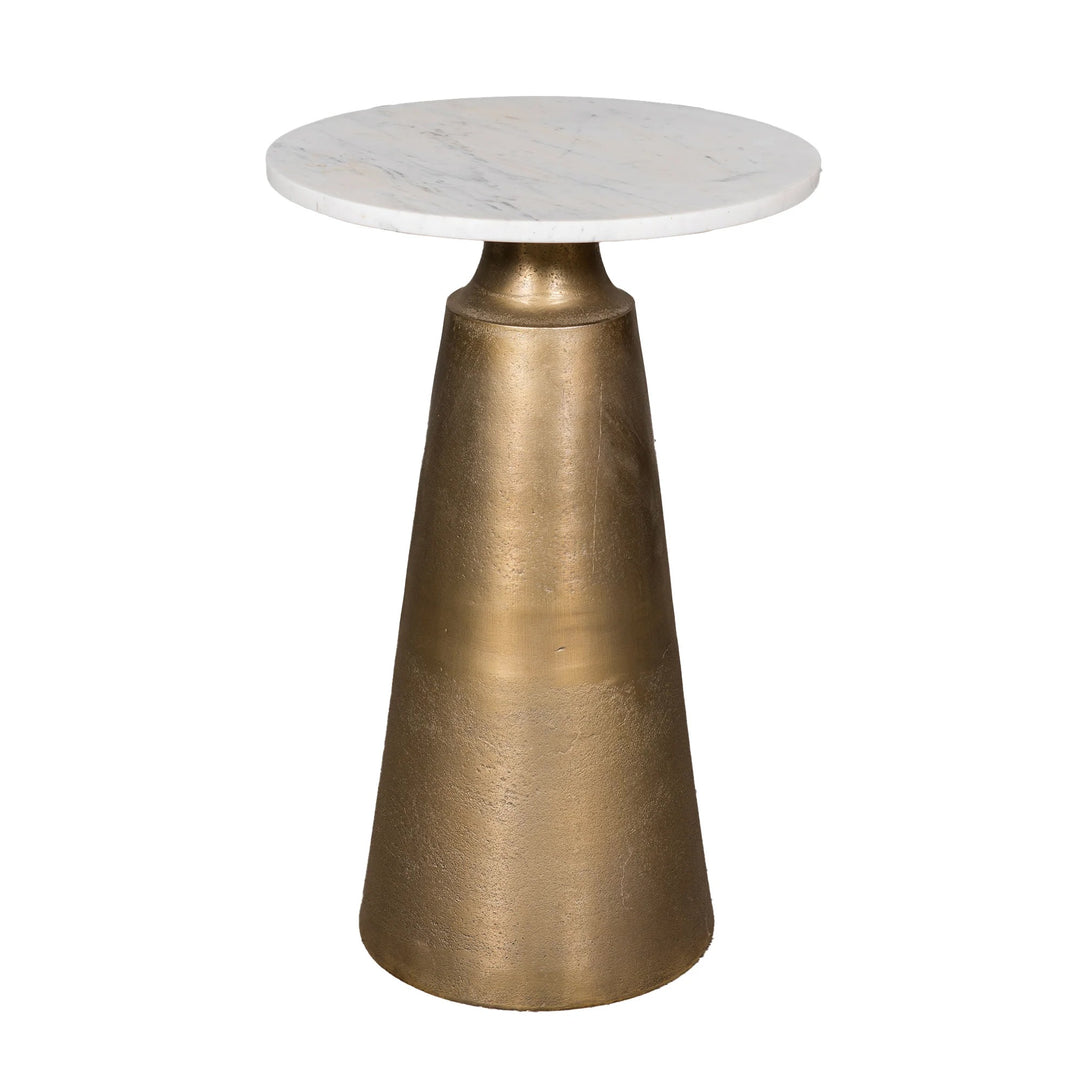 Bento Tall Brass Marble Table