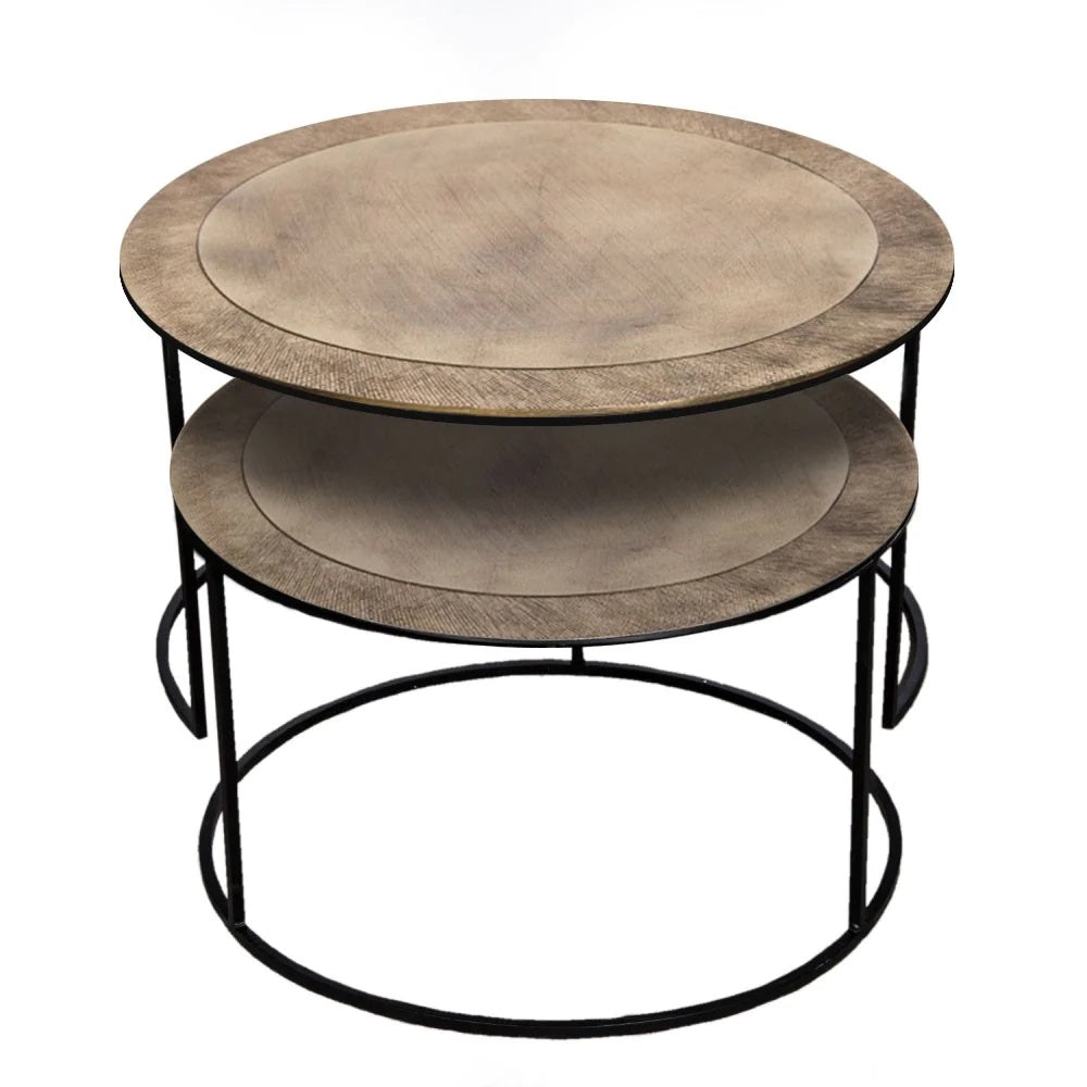 Pierre Brass Nested Coffee Table