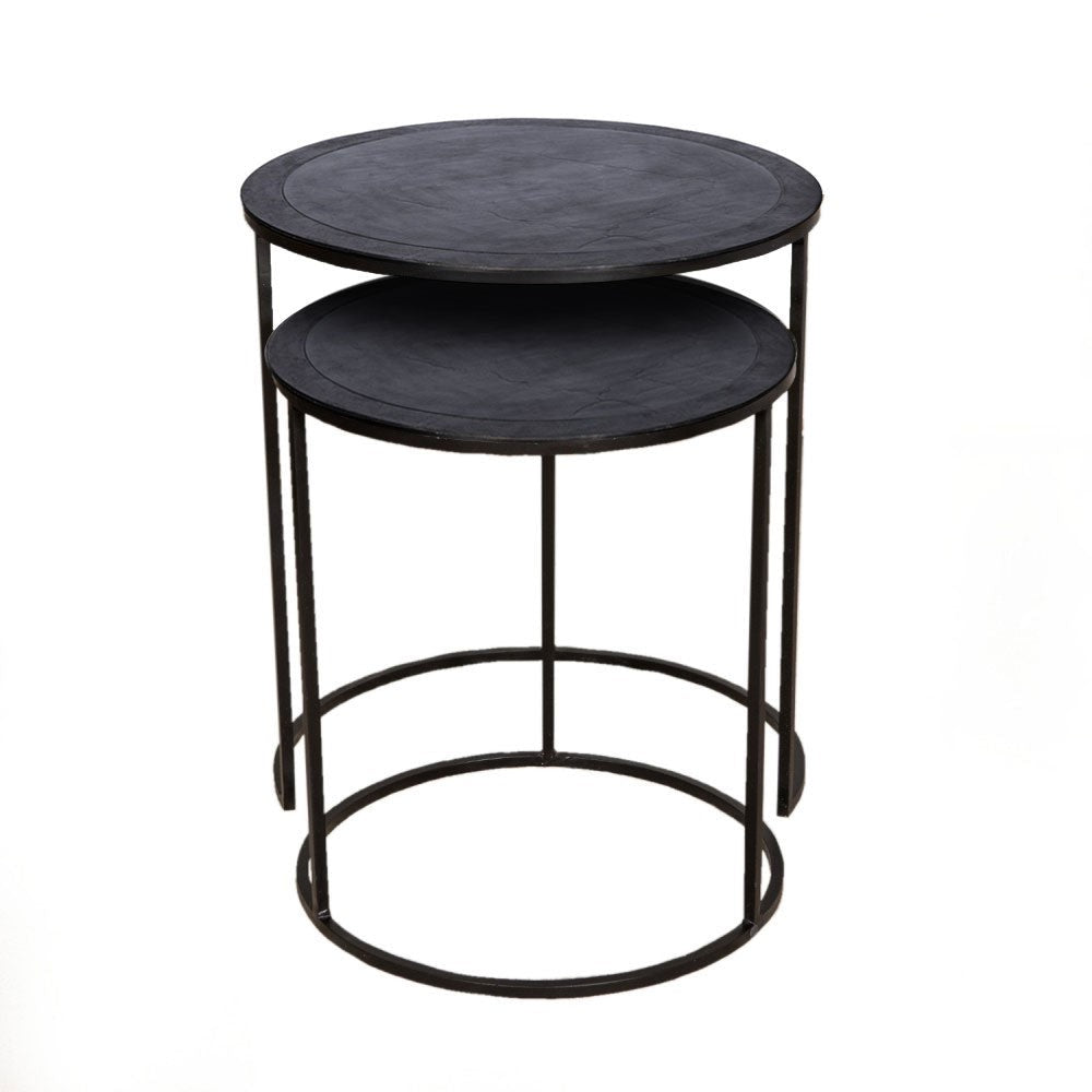 Pierre Black Nested Side Tables