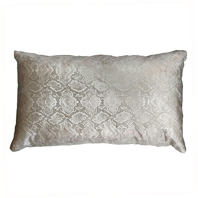 Pewter Snakeskin Cushion