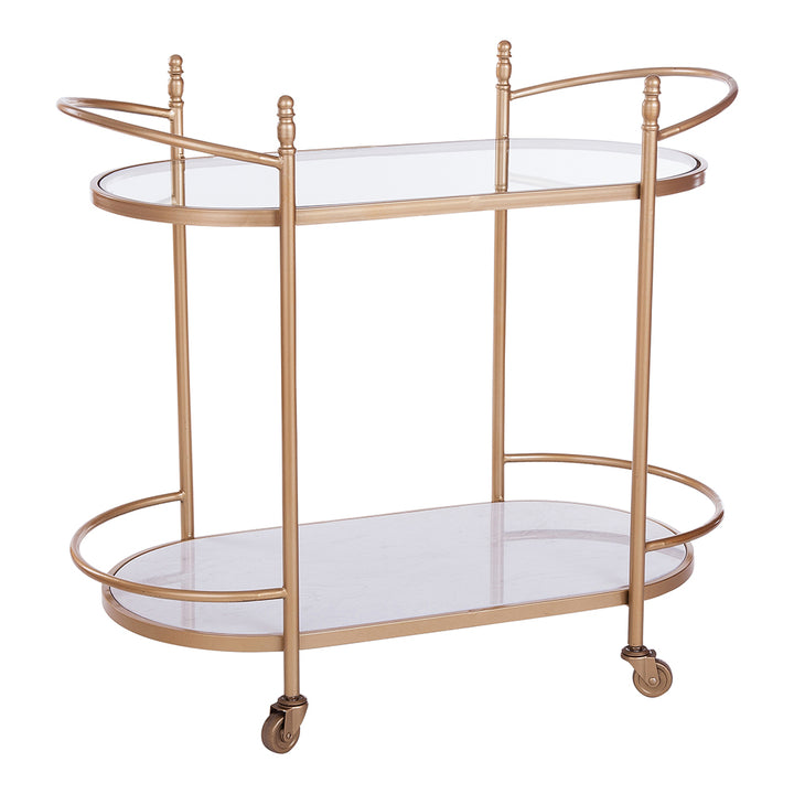 Glass and Marble Drinks Trolley