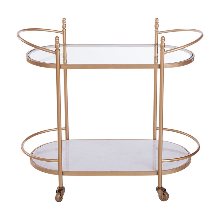 Glass and Marble Drinks Trolley