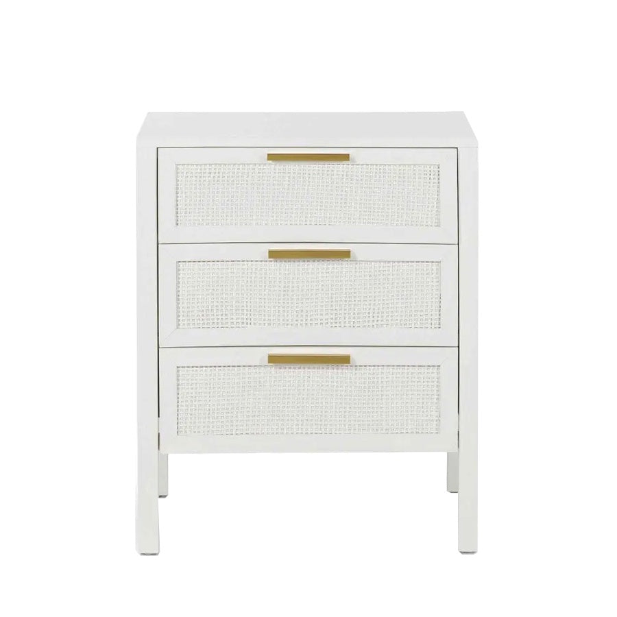 Salina White Bedside Chest