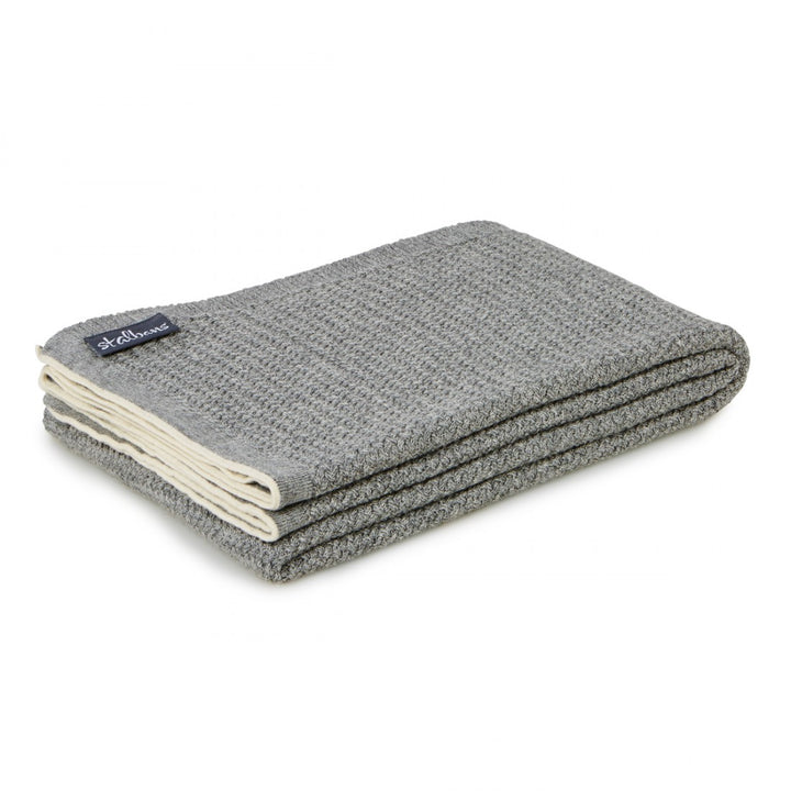 Wool Knitted Throw - Shadow