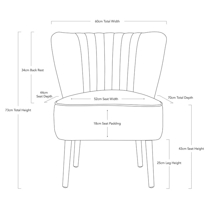 Daisy Chair Black Velvet