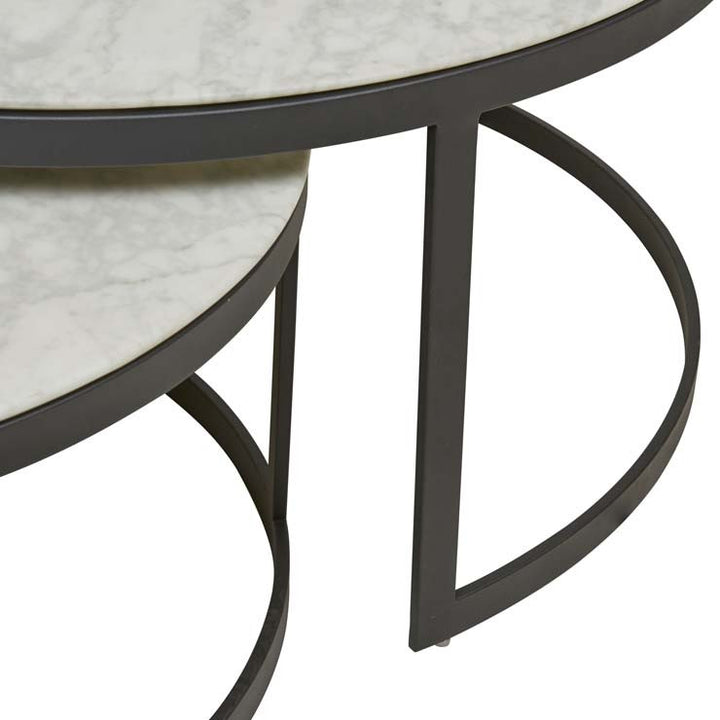 Elle Flat Marble Nest of Tables