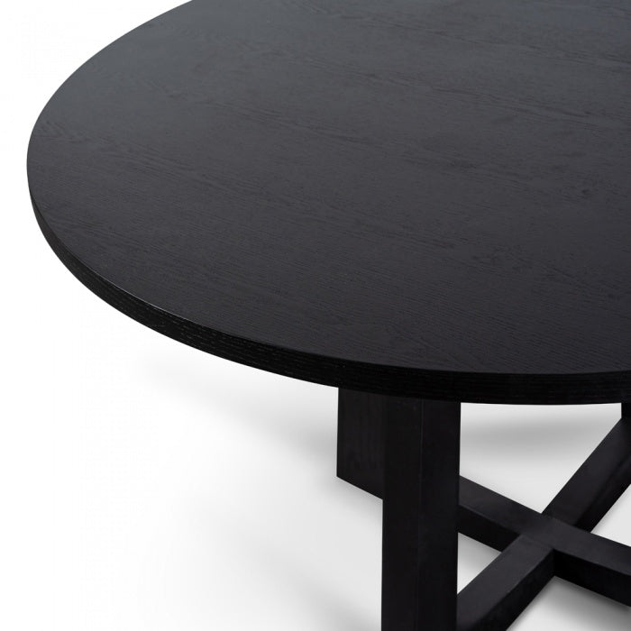 Black 120cm Dining Table