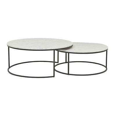 Elle Round Marble Nest of Tables