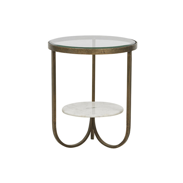 Amelie Antique Brass/Marble Coffee Table